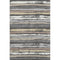 8' X 10' Charcoal Gray And Beige Striped Washable Area Rug With UV Protection