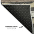 8' X 10' Charcoal Gray And Beige Striped Washable Area Rug With UV Protection