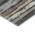 8' X 10' Charcoal Gray And Beige Striped Washable Area Rug With UV Protection