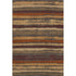 5' X 8' Chocolate Gold And Burgundy Striped Washable Area Rug With UV Protection