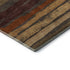 5' X 8' Chocolate Gold And Burgundy Striped Washable Area Rug With UV Protection