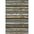 5' X 8' Brown Gold And Ivory Striped Washable Area Rug With UV Protection