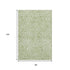 8' X 10' Artichoke Green And Ivory Abstract Washable Area Rug With UV Protection