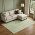 8' X 10' Artichoke Green And Ivory Abstract Washable Area Rug With UV Protection
