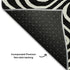 5' X 8' Black And Ivory Abstract Washable Area Rug With UV Protection