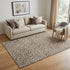 5' X 8' Brown And Beige Abstract Washable Area Rug With UV Protection