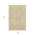8' X 10' Gold And Ivory Abstract Washable Area Rug With UV Protection
