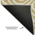 8' X 10' Gold And Ivory Abstract Washable Area Rug With UV Protection