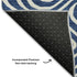 5' X 8' Navy Blue And Ivory Abstract Washable Area Rug With UV Protection