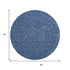 8' Navy Blue Ivory And Gray Polka Dot Washable Round Rug With UV Protection