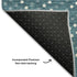 8' Teal And Ivory Polka Dot Washable Round Rug With UV Protection