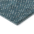 8' Teal And Ivory Polka Dot Washable Round Rug With UV Protection