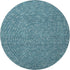 8' Teal And Ivory Polka Dot Washable Round Rug With UV Protection