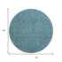 8' Teal And Ivory Polka Dot Washable Round Rug With UV Protection