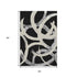 5' X 8' Black Ivory And Gray Abstract Washable Area Rug With UV Protection