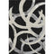 5' X 8' Black Ivory And Gray Abstract Washable Area Rug With UV Protection