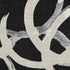 5' X 8' Black Ivory And Gray Abstract Washable Area Rug With UV Protection