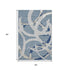 5' X 8' Denim Blue Gray And Ivory Abstract Washable Area Rug With UV Protection