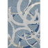 5' X 8' Denim Blue Gray And Ivory Abstract Washable Area Rug With UV Protection