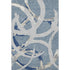 5' X 8' Denim Blue Gray And Ivory Abstract Washable Area Rug With UV Protection