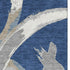 8' X 10' Navy Blue Gray And Ivory Abstract Washable Area Rug With UV Protection