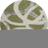 8' Olive Green Gray And Beige Abstract Washable Round Rug With UV Protection