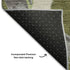 8' Olive Green Gray And Beige Abstract Washable Round Rug With UV Protection