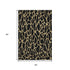 5' X 8' Black And Gold Geometric Washable Area Rug With UV Protection