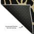 5' X 8' Black And Gold Geometric Washable Area Rug With UV Protection
