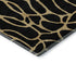 5' X 8' Black And Gold Geometric Washable Area Rug With UV Protection