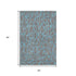 5' X 8' Gray And Aqua Geometric Washable Area Rug With UV Protection