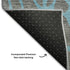 5' X 8' Gray And Aqua Geometric Washable Area Rug With UV Protection