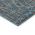 5' X 8' Gray And Aqua Geometric Washable Area Rug With UV Protection