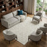 8' X 10' Beige And Ivory Geometric Washable Area Rug With UV Protection