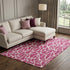 8' X 10' Blush And Ivory Geometric Washable Area Rug With UV Protection