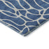 5' X 8' Blue And Ivory Geometric Washable Area Rug With UV Protection