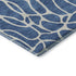 8' X 10' Blue And Ivory Geometric Washable Area Rug With UV Protection