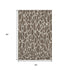 5' X 8' Brown And Beige Geometric Washable Area Rug With UV Protection