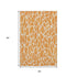 5' X 8' Orange And Ivory Geometric Washable Area Rug With UV Protection