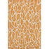5' X 8' Orange And Ivory Geometric Washable Area Rug With UV Protection