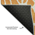 5' X 8' Orange And Ivory Geometric Washable Area Rug With UV Protection