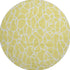 8' Yellow And Ivory Geometric Washable Round Rug With UV Protection