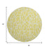 8' Yellow And Ivory Geometric Washable Round Rug With UV Protection