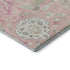 5' X 8' Pink Gray And Ivory Damask Washable Area Rug With UV Protection