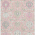 5' X 8' Pink Gray And Ivory Damask Washable Area Rug With UV Protection