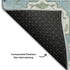 8' Sky Blue Gold And Gray Damask Washable Round Rug With UV Protection