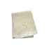 55" X 70" Linen And White Herringbone Cotton Blend S Initial Throw Blanket with Tassels And Embroidery
