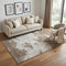 5' X 8' Brown And Beige Abstract Washable Area Rug With UV Protection