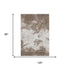 8' X 10' Brown And Beige Abstract Washable Area Rug With UV Protection