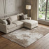 9' X 12' Brown And Beige Abstract Washable Area Rug With UV Protection